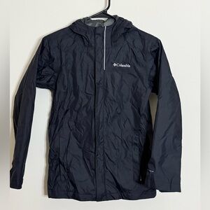 {Columbia}-Size M-Black Hooded Windbreaker